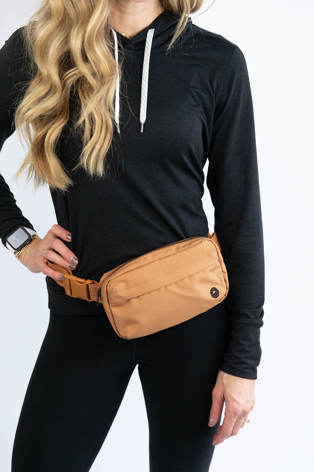 Tobiq dual pocket black Fanny pack and cross good body